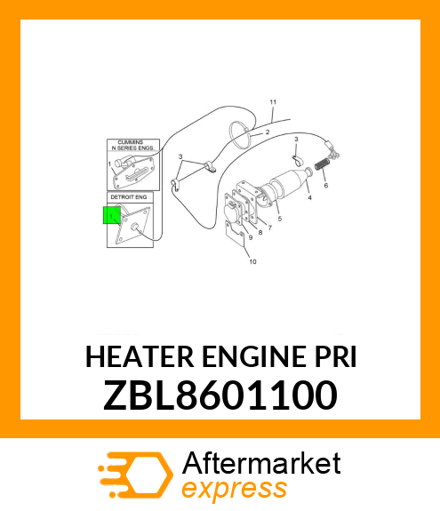 HEATER ENGINE PRI ZBL8601100