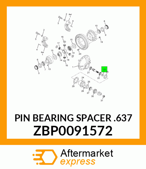 PIN BEARING SPACER .637 ZBP0091572