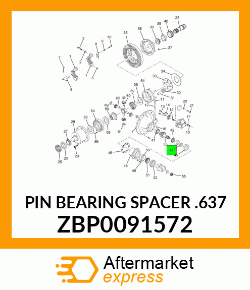 PIN BEARING SPACER .637 ZBP0091572