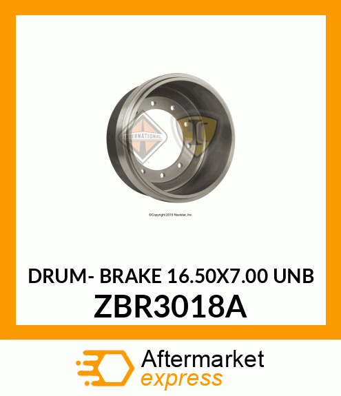 DRUM- BRAKE 16.50X7.00 UNB ZBR3018A