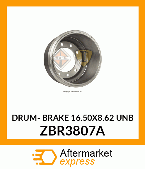 DRUM- BRAKE 16.50X8.62 UNB ZBR3807A