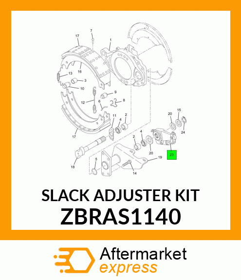 SLACK ADJUSTER KIT ZBRAS1140