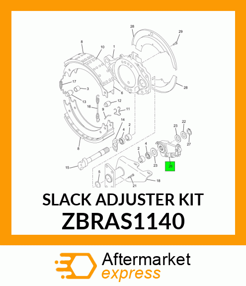 SLACK ADJUSTER KIT ZBRAS1140