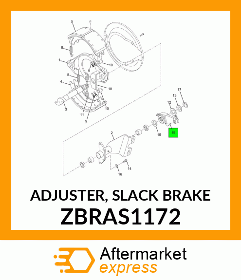 ADJUSTER, SLACK BRAKE ZBRAS1172