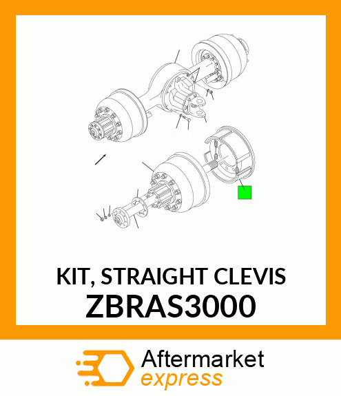 KIT, STRAIGHT CLEVIS ZBRAS3000