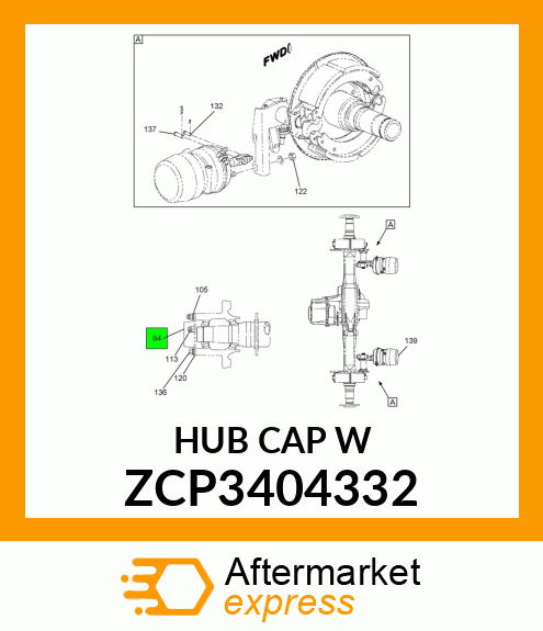 HUB CAP W ZCP3404332