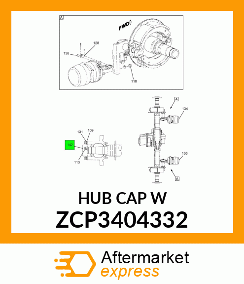 HUB CAP W ZCP3404332