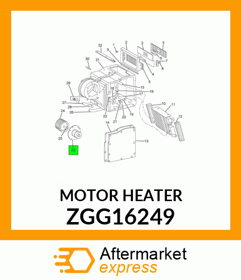 MOTOR HEATER ZGG16249