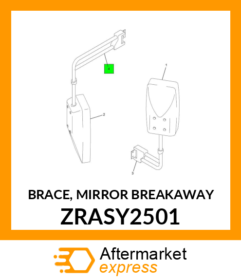 BRACE, MIRROR BREAKAWAY ZRASY2501