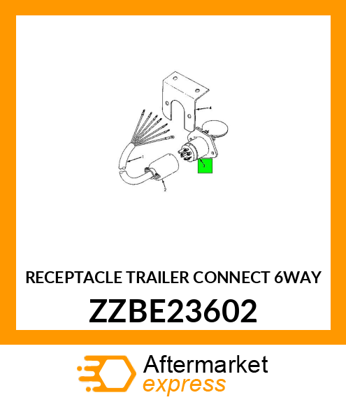 RECEPTACLE TRAILER CONNECT 6WAY ZZBE23602