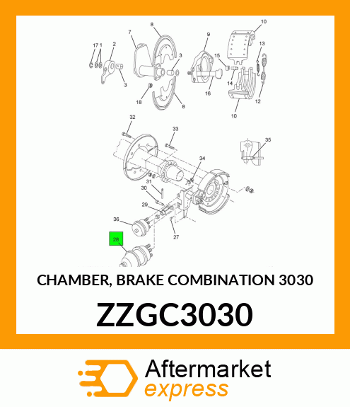 CHAMBER, BRAKE COMBINATION 3030 ZZGC3030