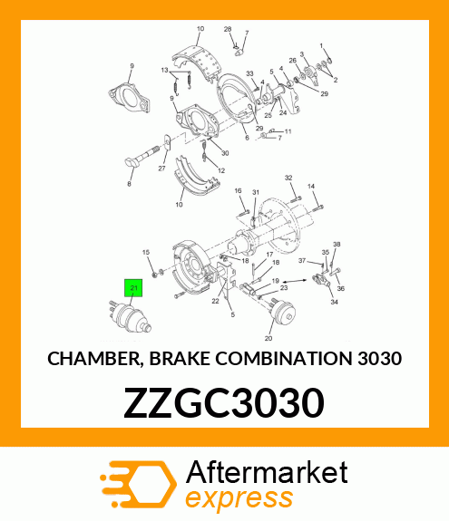 CHAMBER, BRAKE COMBINATION 3030 ZZGC3030