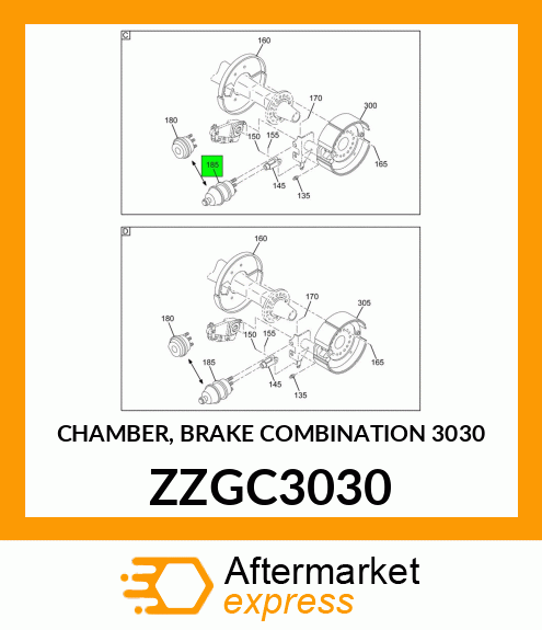 CHAMBER, BRAKE COMBINATION 3030 ZZGC3030