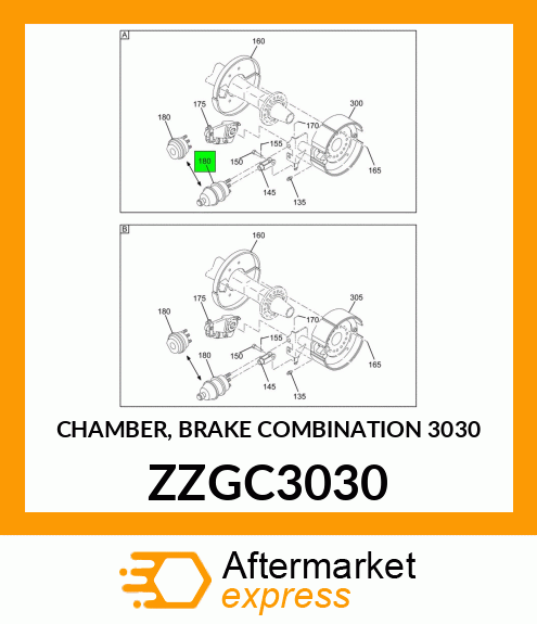 CHAMBER, BRAKE COMBINATION 3030 ZZGC3030