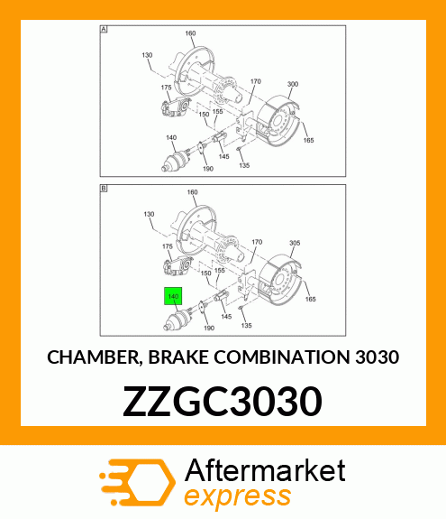 CHAMBER, BRAKE COMBINATION 3030 ZZGC3030