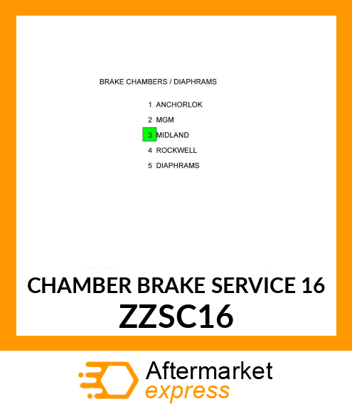 CHAMBER BRAKE SERVICE 16 ZZSC16