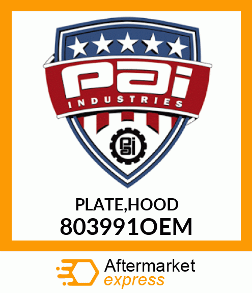 PLATE,HOOD 803991OEM