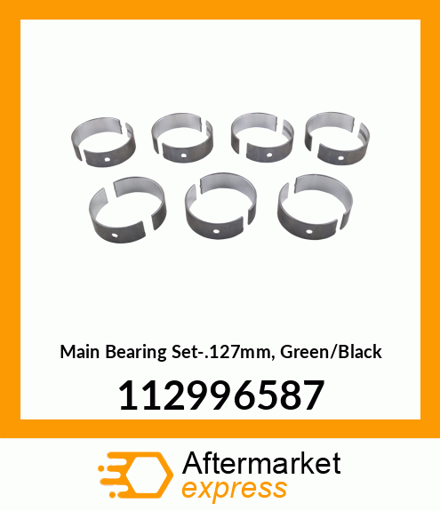 Spare part 112996587 + Main Bearing Set-.127mm, Green/Black