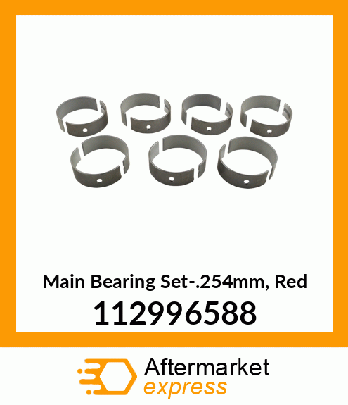 Main Bearing Set-.254mm, Red 112996588