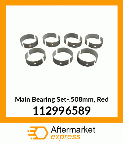 Spare part 112996589 + Main Bearing Set-.508mm, Red