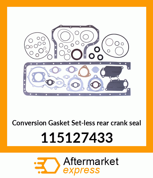 Conversion Gasket Set-less rear crank seal 115127433
