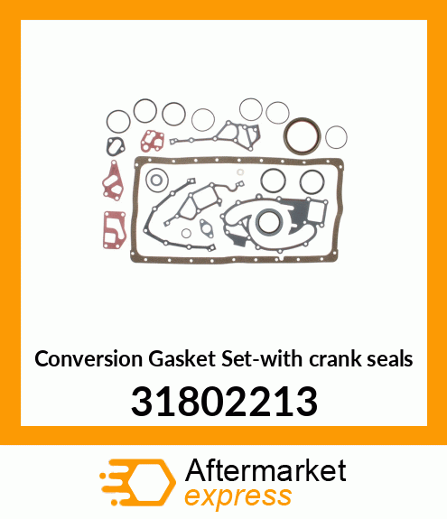 Conversion Gasket Set-with crank seals 31802213