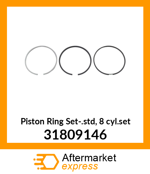 Piston Ring Set-.std, 8 cyl.set 31809146