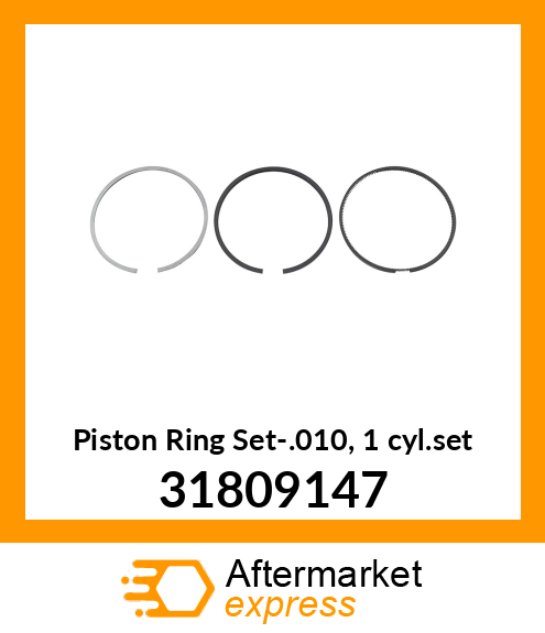 Piston Ring Set-.010, 1 cyl.set 31809147