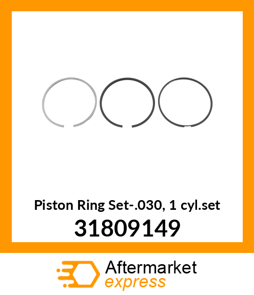 Piston Ring Set-.030, 1 cyl.set 31809149