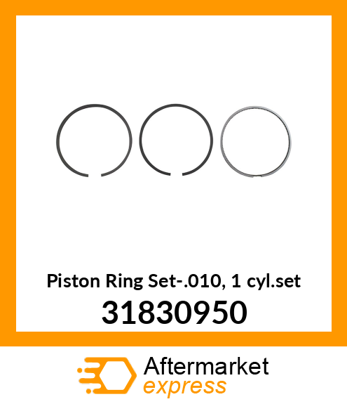 Piston Ring Set-.010, 1 cyl.set 31830950