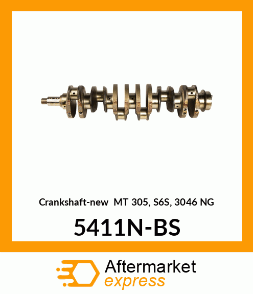 Crankshaft-new MT 305, S6S, 3046 NG 5411N-BS