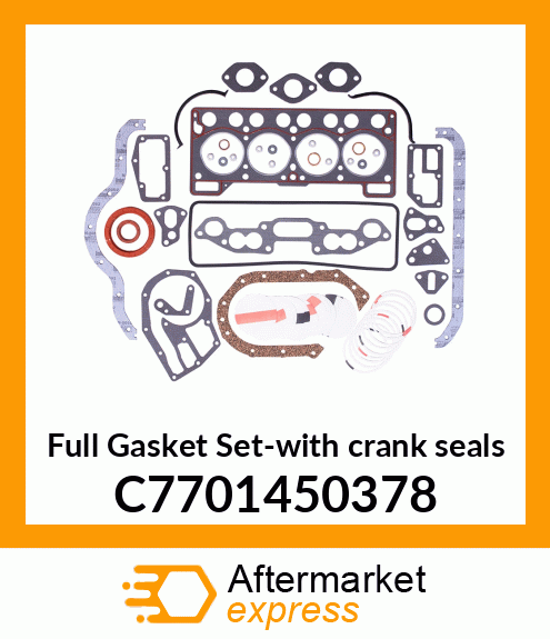 Full Gasket Set-with crank seals C7701450378