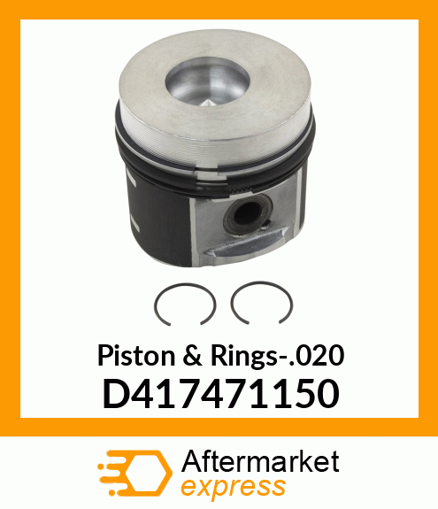 Piston & Rings-.020 D417471150