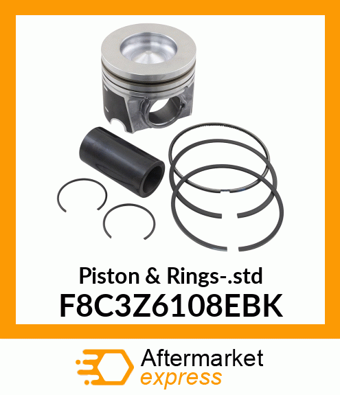 Piston & Rings-.std F8C3Z6108EBK