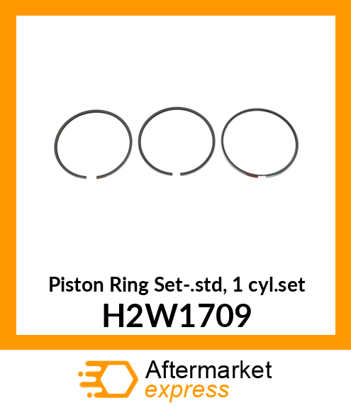 Piston Ring Set-.std, 1 cyl.set H2W1709