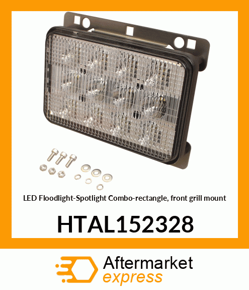 LED Floodlight-Spotlight Combo-rectangle, front grill mount HTAL152328