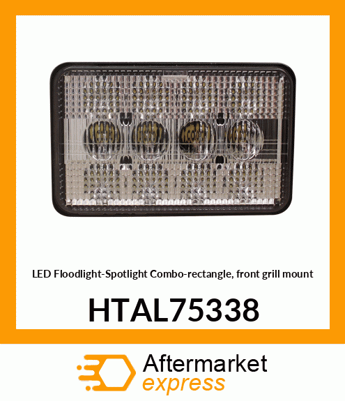 LED Floodlight-Spotlight Combo-rectangle, front grill mount HTAL75338