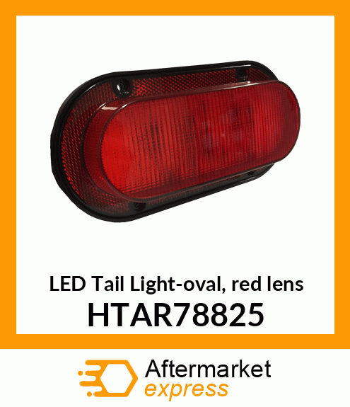 LED Tail Light-oval, red lens HTAR78825