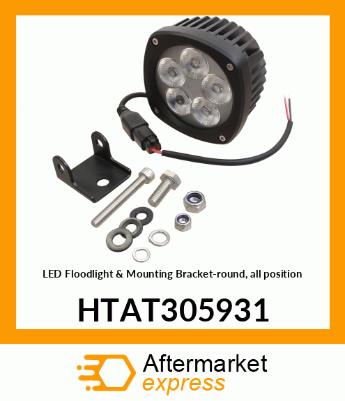 LED Floodlight & Mounting Bracket-round, all position HTAT305931