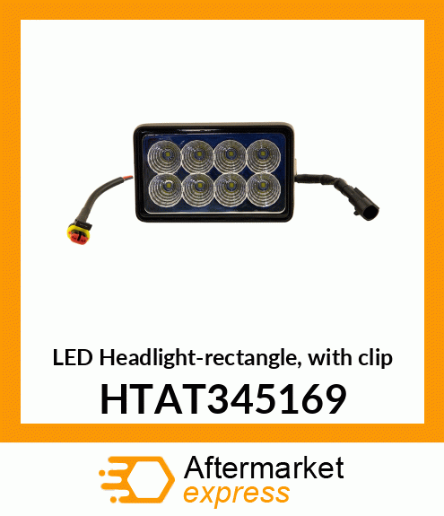 LED Headlight-rectangle, with clip HTAT345169