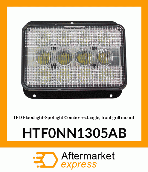 LED Floodlight-Spotlight Combo-rectangle, front grill mount HTF0NN1305AB