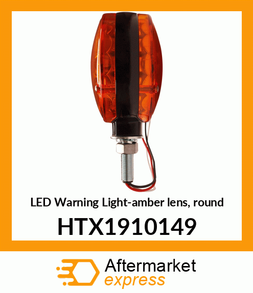 LED Warning Light-amber lens, round HTX1910149