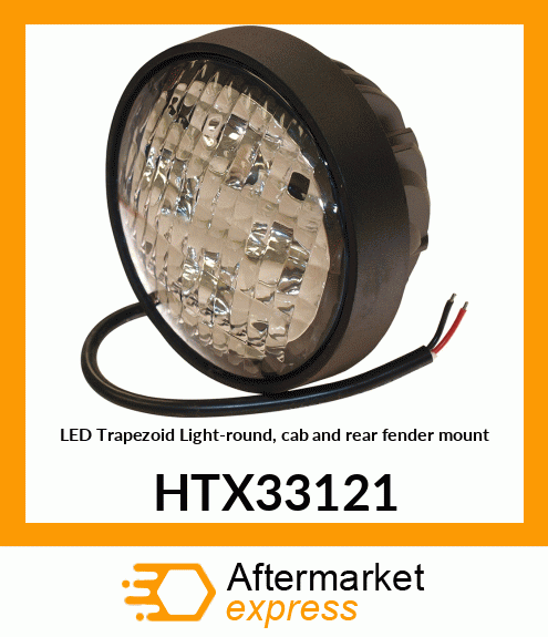 LED Trapezoid Light-round, cab and rear fender mount HTX33121