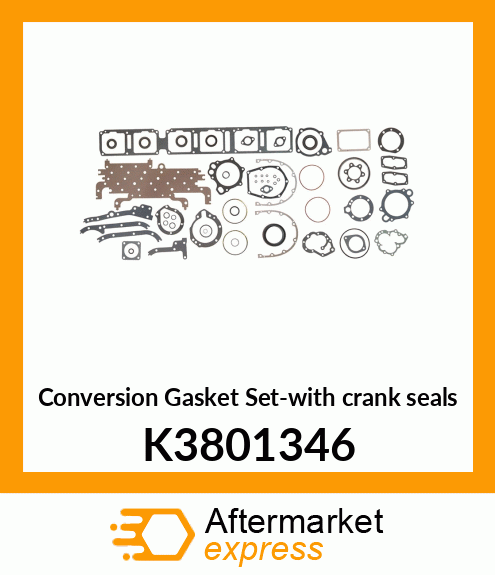Conversion Gasket Set-with crank seals K3801346