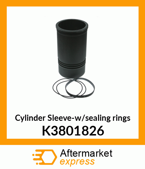 Cylinder Sleeve-w/sealing rings K3801826