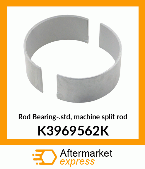 Rod Bearing-.std, machine split rod K3969562K