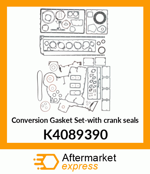 Conversion Gasket Set-with crank seals K4089390