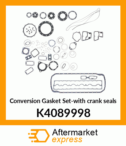 Conversion Gasket Set-with crank seals K4089998