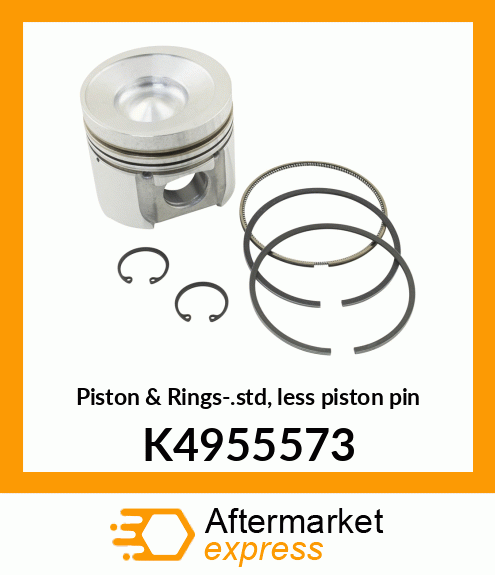 Piston & Rings-.std, less piston pin K4955573