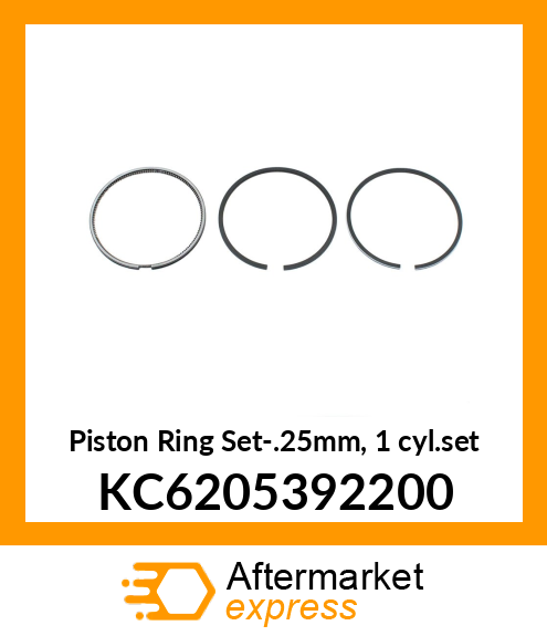 Piston Ring Set-.25mm, 1 cyl.set KC6205392200